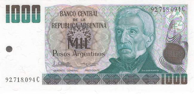 Argentinien p317b C 1000 Pesos 1983